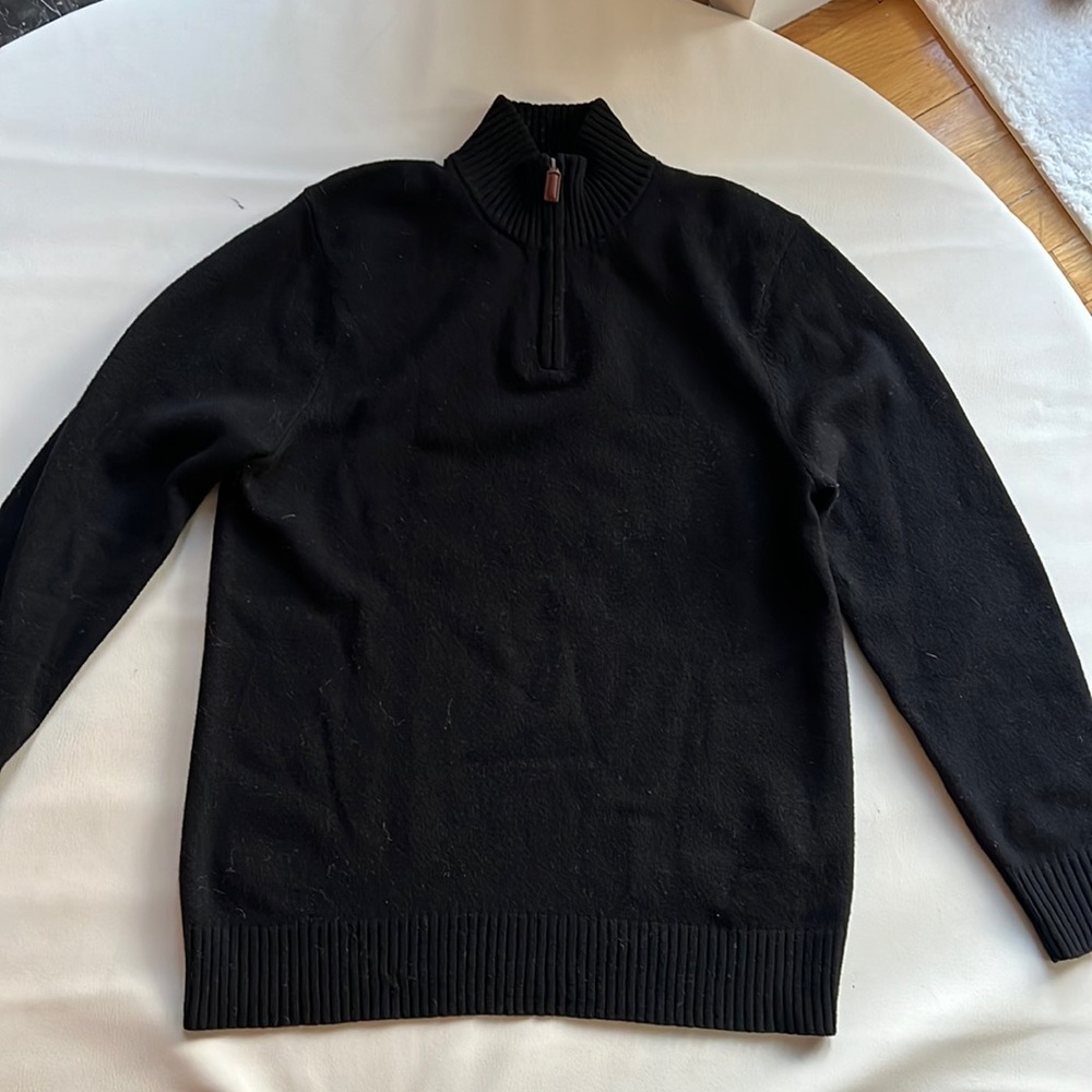Bonobos black half zip sweater